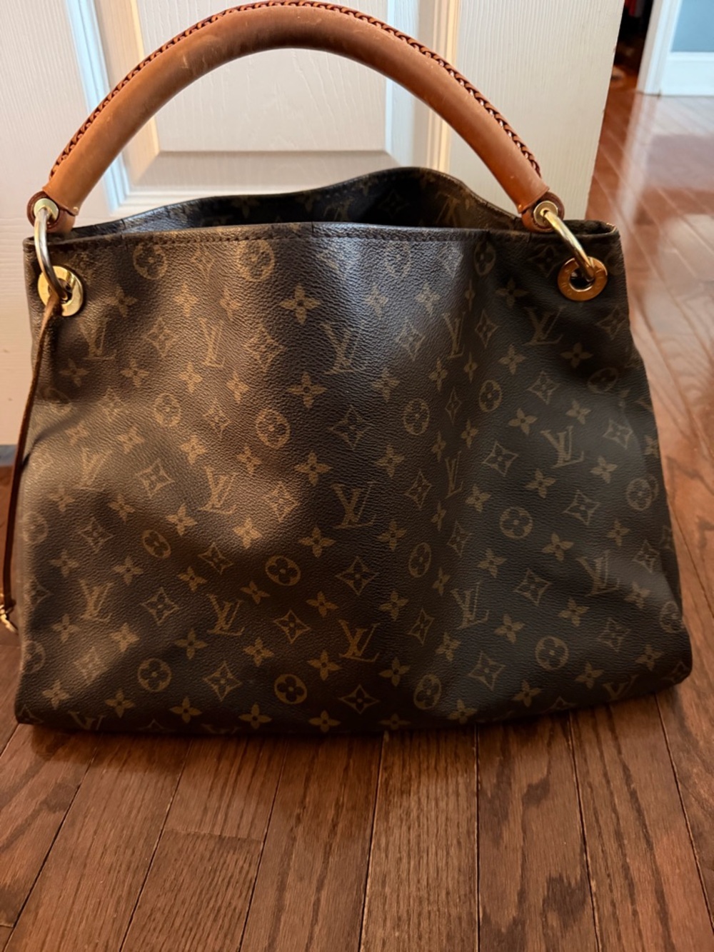 Louis Vuitton Monogram Canvas Brown & Tan Shoulder Hobo